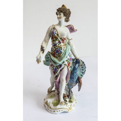 3 - A set of four well-modelled hand-decorated 19th century porcelain figures allegorical of the Seasons... 