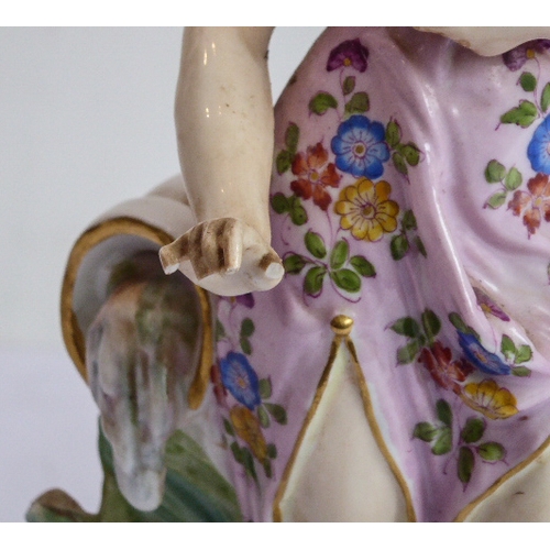 3 - A set of four well-modelled hand-decorated 19th century porcelain figures allegorical of the Seasons... 