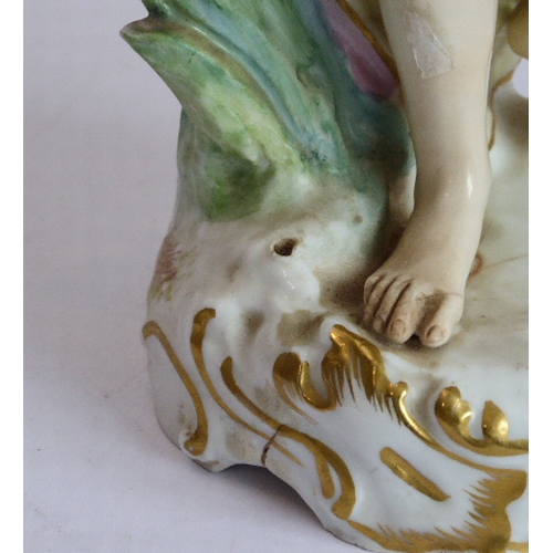 3 - A set of four well-modelled hand-decorated 19th century porcelain figures allegorical of the Seasons... 