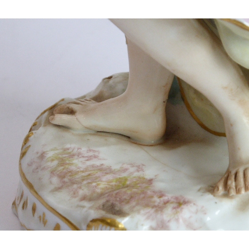 3 - A set of four well-modelled hand-decorated 19th century porcelain figures allegorical of the Seasons... 