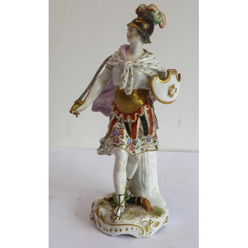 3 - A set of four well-modelled hand-decorated 19th century porcelain figures allegorical of the Seasons... 