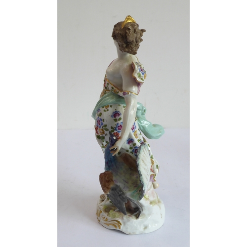 3 - A set of four well-modelled hand-decorated 19th century porcelain figures allegorical of the Seasons... 
