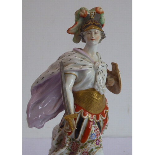 3 - A set of four well-modelled hand-decorated 19th century porcelain figures allegorical of the Seasons... 