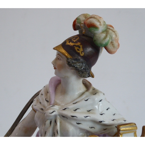 3 - A set of four well-modelled hand-decorated 19th century porcelain figures allegorical of the Seasons... 