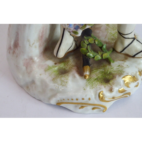 3 - A set of four well-modelled hand-decorated 19th century porcelain figures allegorical of the Seasons... 