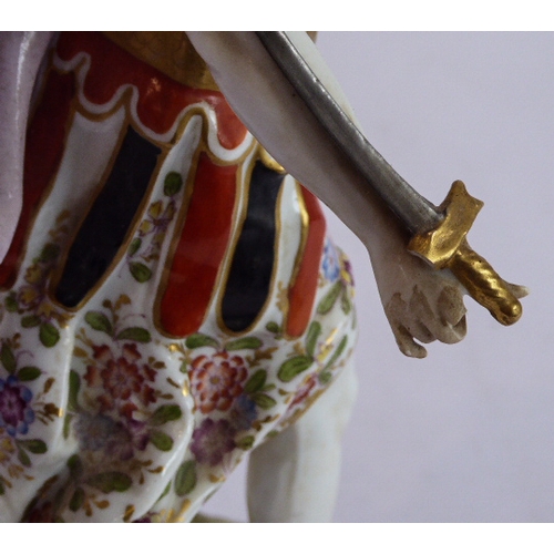 3 - A set of four well-modelled hand-decorated 19th century porcelain figures allegorical of the Seasons... 