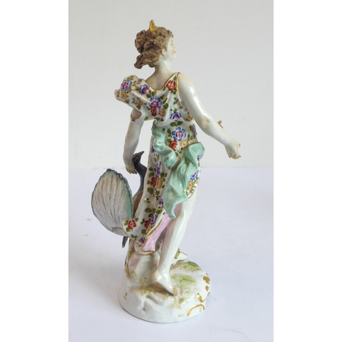 3 - A set of four well-modelled hand-decorated 19th century porcelain figures allegorical of the Seasons... 