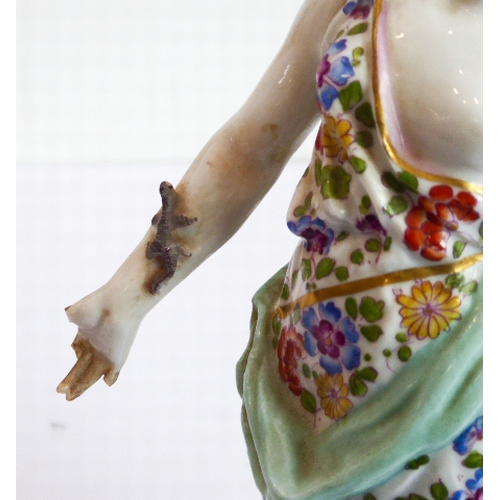 3 - A set of four well-modelled hand-decorated 19th century porcelain figures allegorical of the Seasons... 