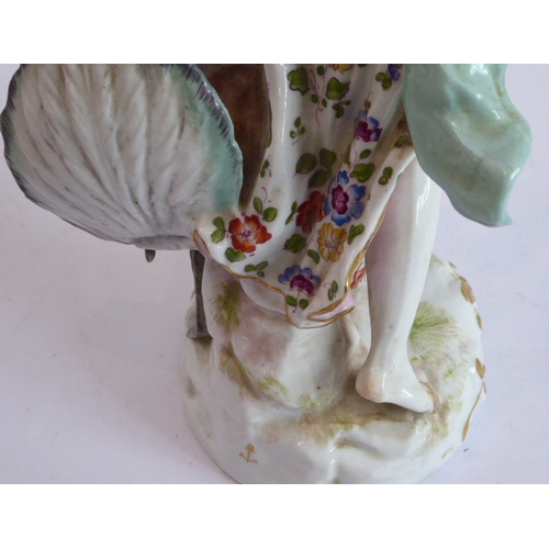 3 - A set of four well-modelled hand-decorated 19th century porcelain figures allegorical of the Seasons... 