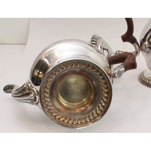 74 - A fine quality Barker & Ellis four-piece silver-plated tea and coffee service in 18th century style ... 