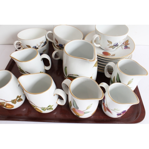 14 - A mixed lot of Royal Worcester (mostly 'Evesham' and a few 'Arden') comprising:
 3 teapots;
 7 sugar... 