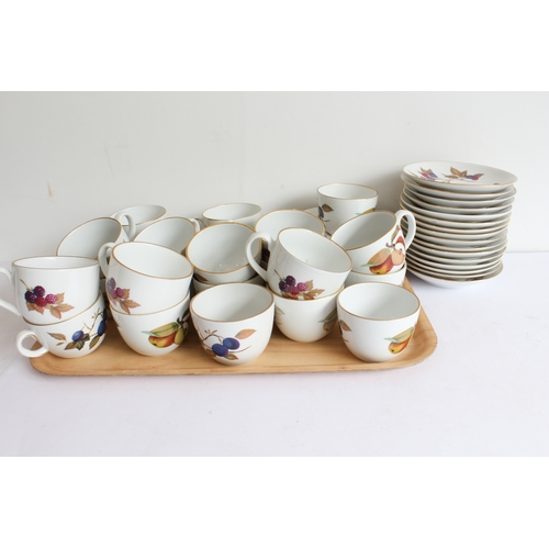 14 - A mixed lot of Royal Worcester (mostly 'Evesham' and a few 'Arden') comprising:
 3 teapots;
 7 sugar... 