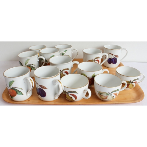 14 - A mixed lot of Royal Worcester (mostly 'Evesham' and a few 'Arden') comprising:
 3 teapots;
 7 sugar... 