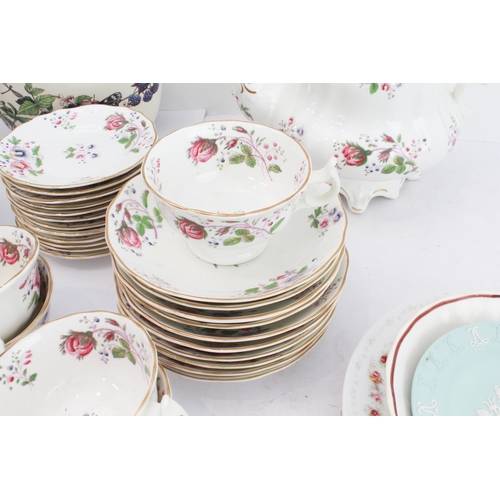 20 - A selection of ceramics including a 19th century tea service, Viennese-style plates and a modern Ayn... 