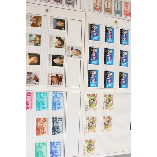 146 - A collection of stamps and 12 banknotes:
 1. a sheet of 60 stamps Robert Burns 4d stamps and a 1966 ... 