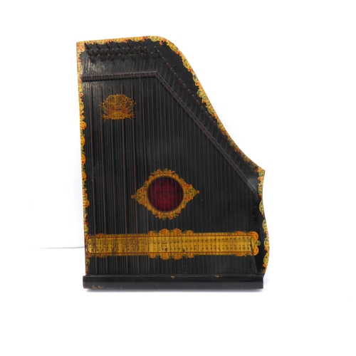 159 - A circa 1900 century guitar zither marked 'Menzenhauer's American Guitar Zither - Patented - Brevete... 