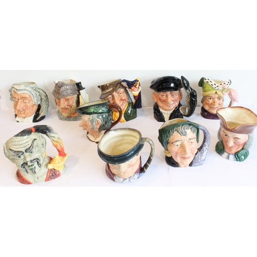 35 - Ten Royal Doulton character jugs:
 The Vicar of Bray;
 Ugly Duchess (D 6599);
 Tony Weller;
 The For... 