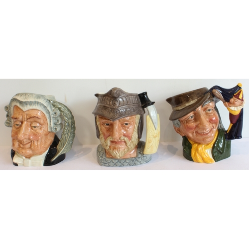 35 - Ten Royal Doulton character jugs:
 The Vicar of Bray;
 Ugly Duchess (D 6599);
 Tony Weller;
 The For... 