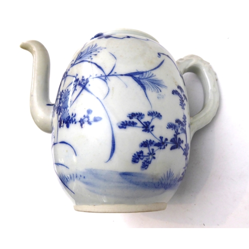 4 - Two pieces:
 1. a 19th century Chinese blue-and-white porcelain charger decorated with exotic birds ... 