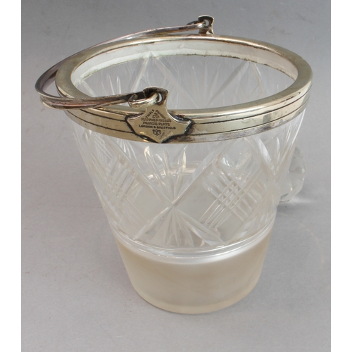 42 - A mixed lot of four:
 1. a late 19th to early 20th century frosted and cut-glass ice-bucket of small... 