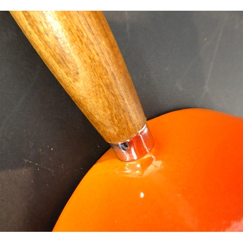 46 - Seven pieces of glassware and a large Le Creuset saucepan:
 a large mid-20th century hand-cut (proba... 