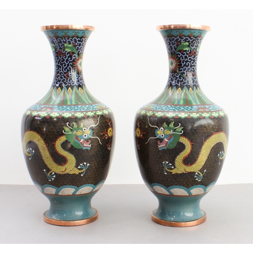 55 - Three cloisonné decorated Chinese pieces:
 1. a late 19th to early 20th century Chinese bowl of squa... 