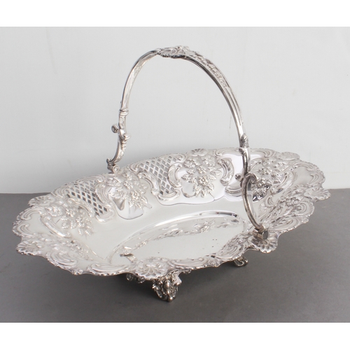 56 - A set of six 19th century hallmarked silver teaspoons (123 g) and three pieces of silver plate compr... 