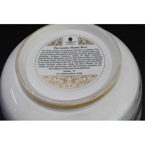 2 - A large Wedgwood Fine Bone China commemorative bowl: 'The Thames Bowl', limited edition 89 of 500, d... 