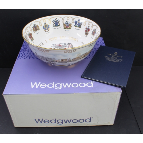 2 - A large Wedgwood Fine Bone China commemorative bowl: 'The Thames Bowl', limited edition 89 of 500, d... 