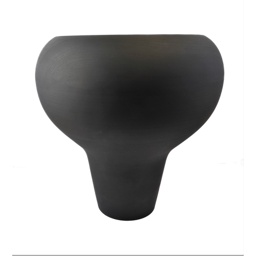 21 - A modern Wedgwood black basalt vase designed by Michael Sodeau: limited edition (run of 1000), print... 