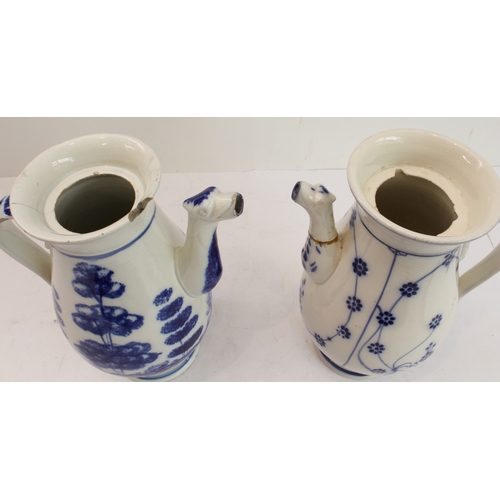 27 - Four pieces:
 1. a pair of late 19th to early 20th century Boch (La Louvière) pottery storage jars a... 