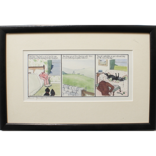 271 - Five framed and glazed prints:
 1. a set of three 'Beer is Best' colour advertising posters (frames ... 