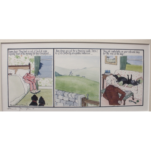 271 - Five framed and glazed prints:
 1. a set of three 'Beer is Best' colour advertising posters (frames ... 