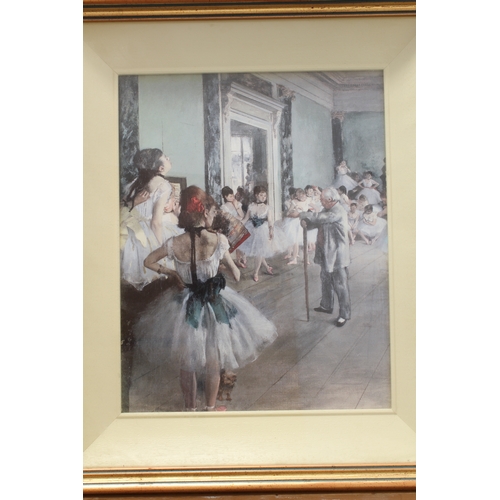 272 - Three watercolours and two prints:
 JULIA LOKEN - countryside snow scene, watercolour signed and dat... 