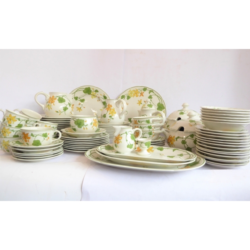 28 - An 87-piece Villeroy & Boch 'Geranium' dinner service:
 7 x 16.5 cm, 8 x 20.8 cm and 14 x 26.4 cm pl... 