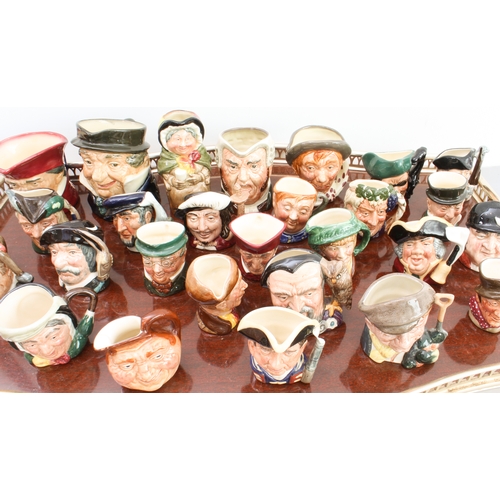 38 - 28 Royal Doulton character jugs (23 miniature and 5 small)
 The miniatures (approx. 6.5 cm high) to ... 