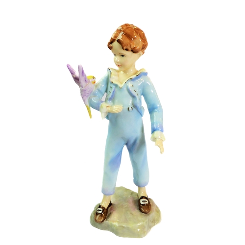 5 - Two Royal Doulton figures modelled by F.G. Doughty and a Clarice Cliff honey pot:
 1. 'The Parakeet'... 