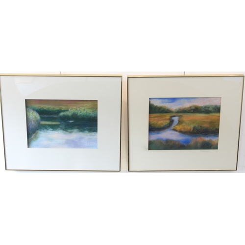 248 - Ten pieces to include:
 IRENE WISNIEWSKI - a series of five pastels signed in pencil: 'Goose Pond', ... 