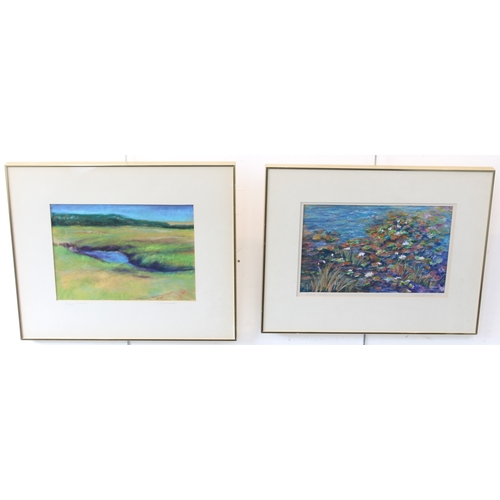 248 - Ten pieces to include:
 IRENE WISNIEWSKI - a series of five pastels signed in pencil: 'Goose Pond', ... 