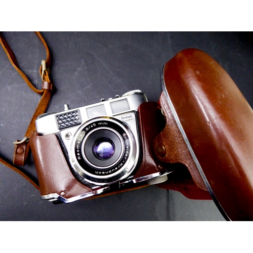 29A - A mixed to include ceramics, brassware and two cameras:
 a Wedgwood 'Santa Clara' and a Wedgwood 'Fl... 