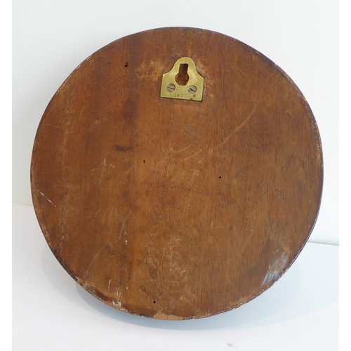 124 - An early 20th century eight-day ship's bulkhead clock (with modern replaced quartz movement) mounted... 