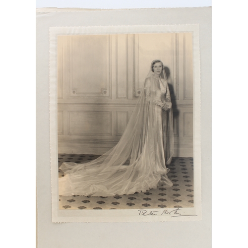 160 - An interesting folio of 1932 black-and-white wedding photographs:
 1. A hardback folio of five photo... 