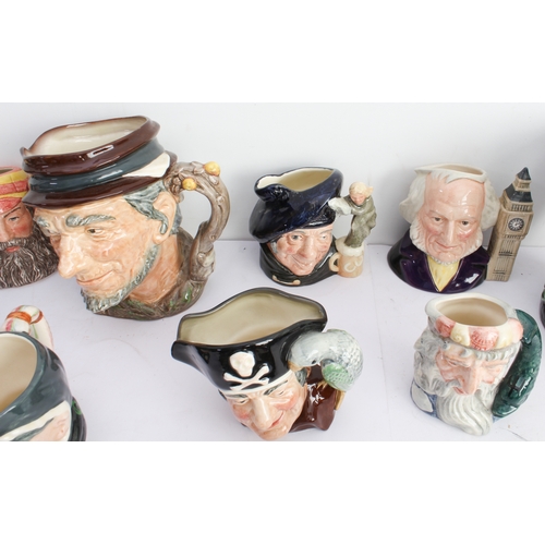 39 - Twenty-two Royal Doulton character jugs (3 large and 19 small). 
 3 large: Granny (D5521), Uncle Tom... 