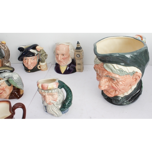 39 - Twenty-two Royal Doulton character jugs (3 large and 19 small). 
 3 large: Granny (D5521), Uncle Tom... 