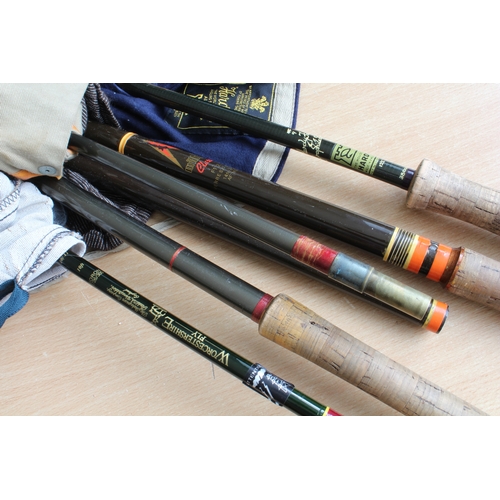 Four salmon rods and a trout rod: 1. a House of Hardy Graphite