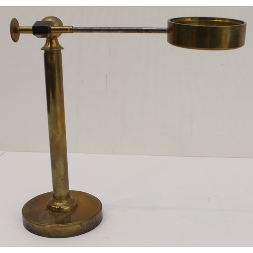 110 - A mid-19th century brass monocular microscope: 8¼