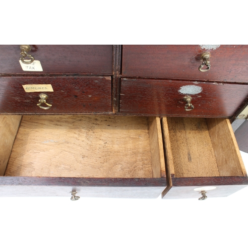 120 - A mid-18th century 'red walnut' tabletop cabinet: moulded slightly overhanging top; hinged door with... 