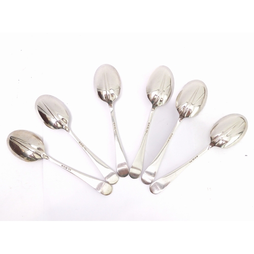 153 - A cased set of George VI silver Hanoverian pattern flatware: Josiah Williams & Co, London 1940, six ... 