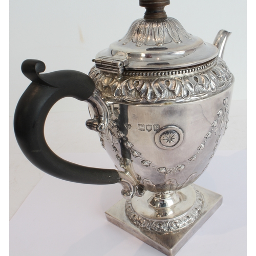 167 - A fine hallmarked silver three-piece bachelor's tea service comprising teapot, sugar and milk jug. E... 