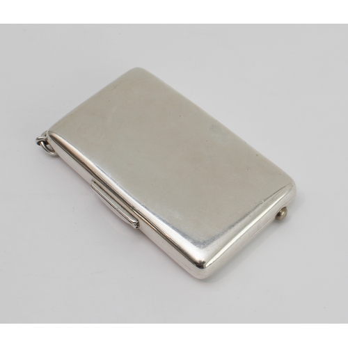 179 - An unusual and heavy hallmarked silver triple sovereign and cheroot holder: rectangular form with a ... 